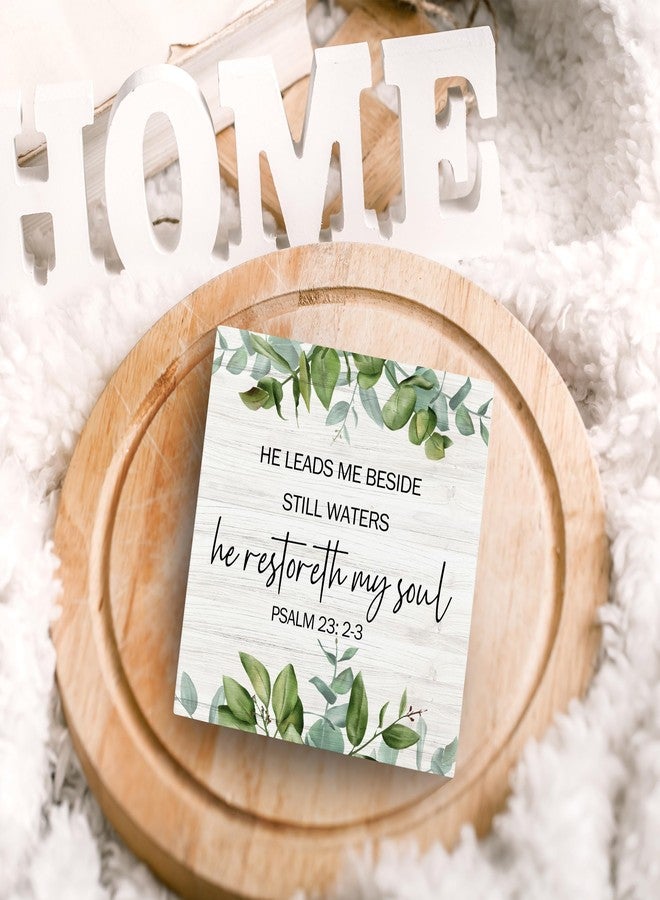 SRADMO Psalm 23 Wood Box Sign Desk Decor, Bible Verse Wooden Box Sign Decoration, Christian Desk Decor, Faith Based Gifts Shelf Decoration - Image 4